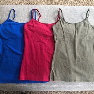 3 Express Cami tank tops with built in bra.